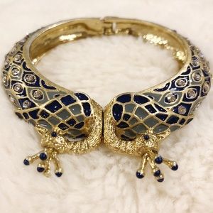 J. Crew Enameled Peacock Bangle